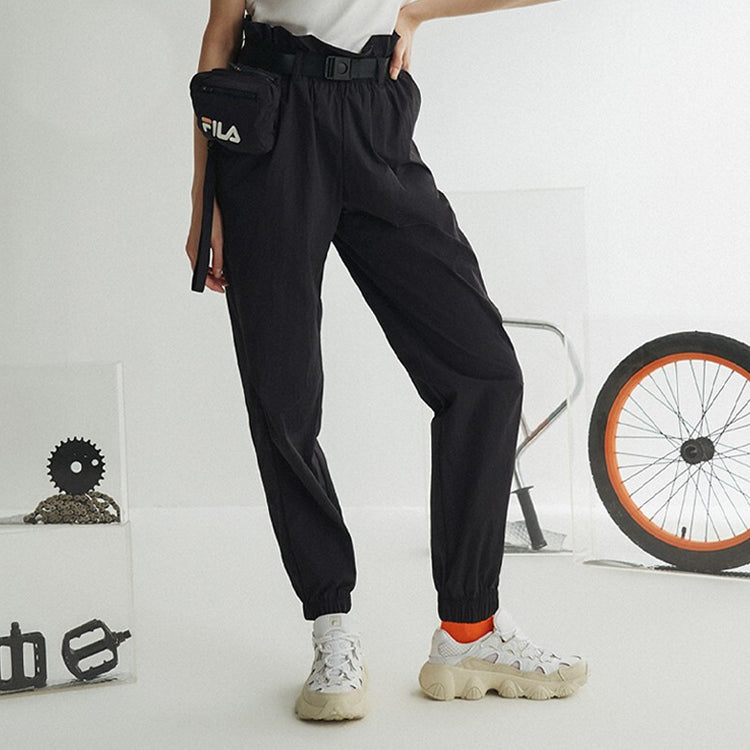 (WMNS) FILA FUSION Belt Casual Jogger Pants Black T11W023802F-BK