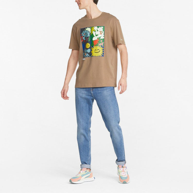 PUMA Adventure Planet Graphic Tee 'Brown' 533485-63