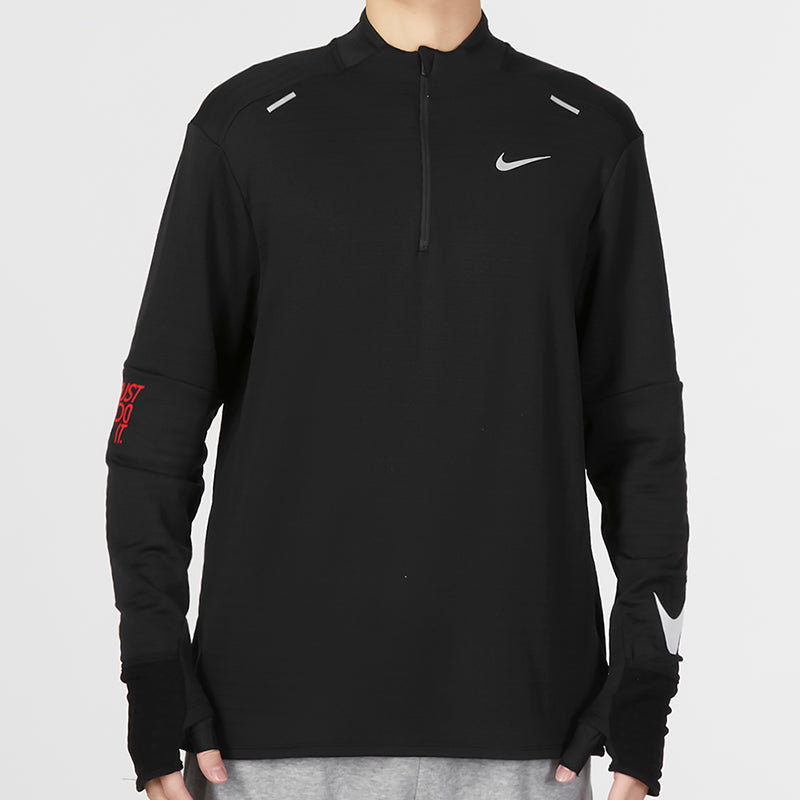 Nike Therma FIT Repel Element Long Sleeves Tee 'Black Red' FD4064-010