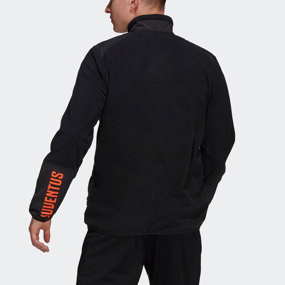 adidas Juventus Soccer/Football Sports Contrast Color Stitching Round Neck Pullover Black GK8603