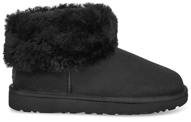 (WMNS) UGG Classic Mini Fluff Fleece Lined Black 1106757-BLK