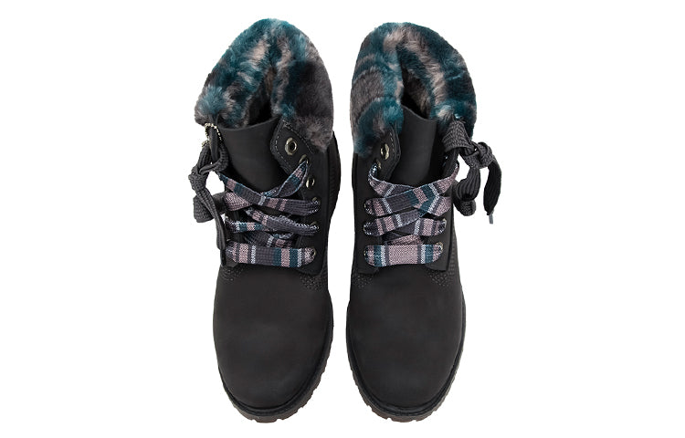 (WMNS) Timberland Lindon Woods 6 Inch Waterproof Boot 'Dark Grey Nubuck and Black Printed Collar' A2MA5C64