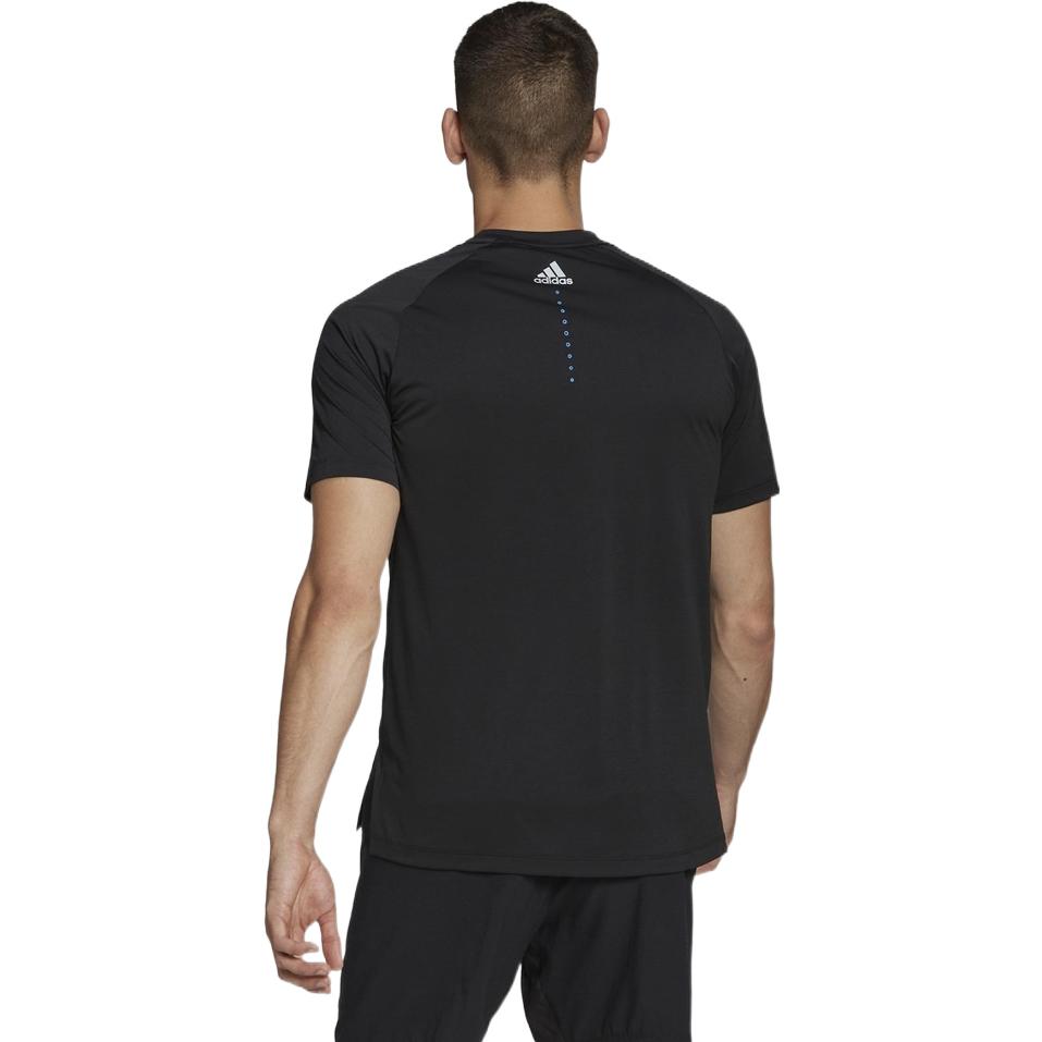 Men's adidas Tep Tee Logo Round Neck Pullover Sports Gym Short Sleeve Black T-Shirt HC4212