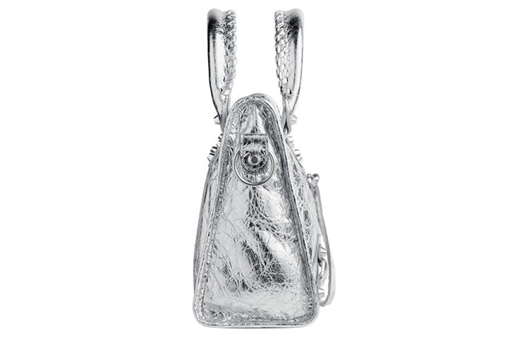 (WMNS) Balenciaga Le City Small Bag Metallized 'Silver' 7977892AA9R8122
