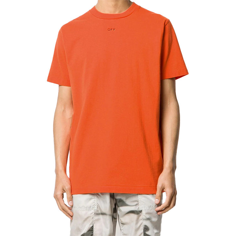 Men's Off-White Printing Short Sleeve T-Shirt OMAA027E20JER0062010