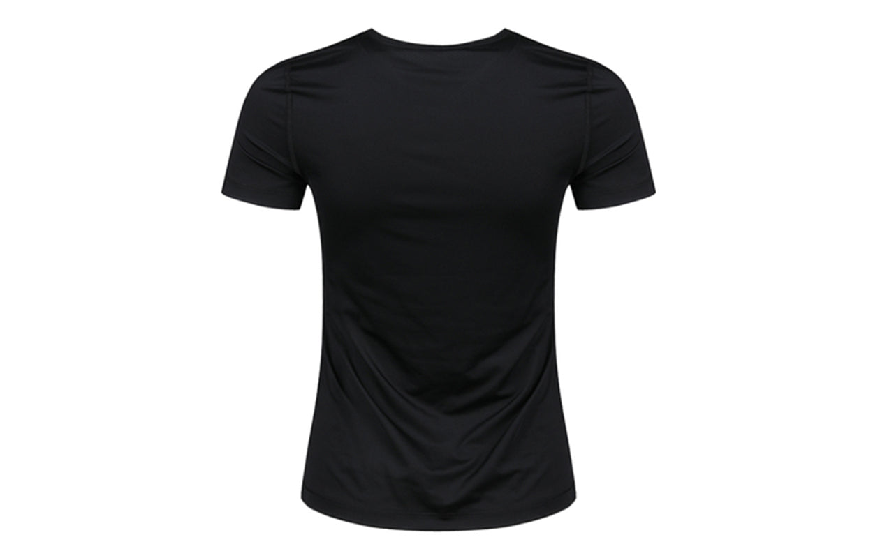 (WMNS) Nike Pro Mesh Dri-FIT Slim Fit Breathable Quick Dry Training Short Sleeve Black T-Shirt AO9952-010