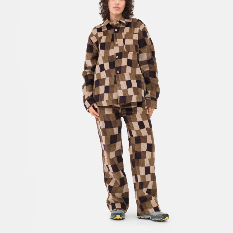 Stussy Wobbly Check LS Shirt 'Brown' 211220
