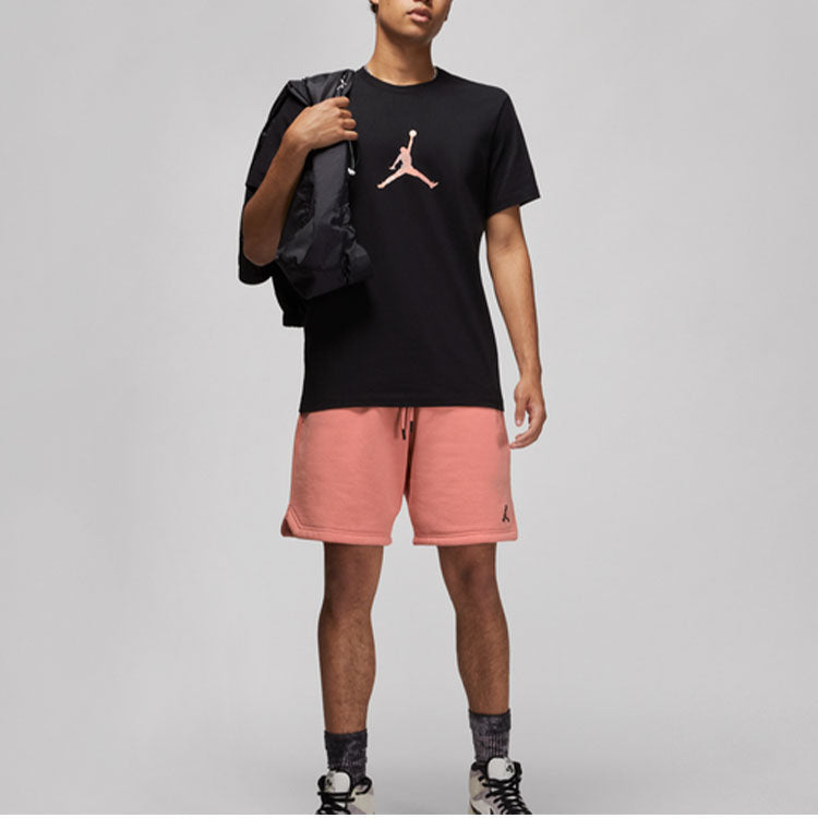 Air Jordan Sport DNA Solid Color Logo Alphabet Numeric Round Neck Short Sleeve Black DO8899-010