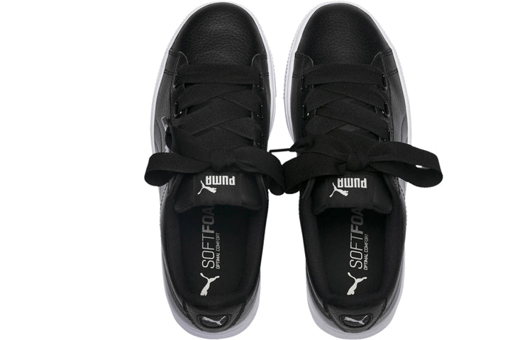 (WMNS) PUMA Vikky Stacked Ribbon Core Sneakers Black/White 369112-01