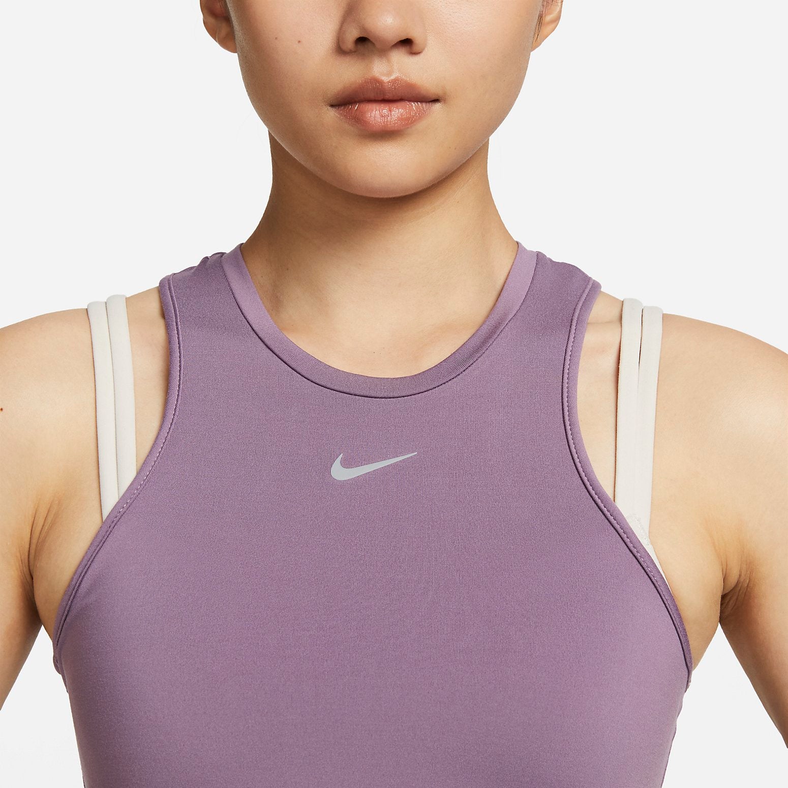 (WMNS) Nike Dri-FIT One Luxe Women's Cropped Tank Top 'Purple' FB5271-536