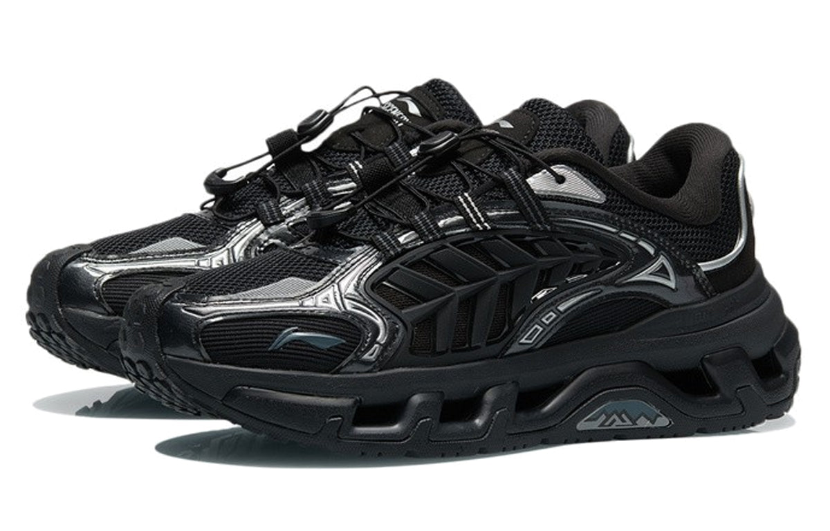 (WMNS) Li-Ning Scenery Low 'Black Silver' AGLR106-2