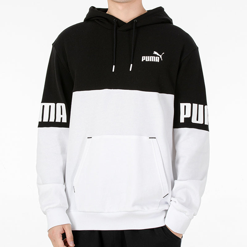 PUMA Power Logo Printing Colorblock Sports Black 670937-01