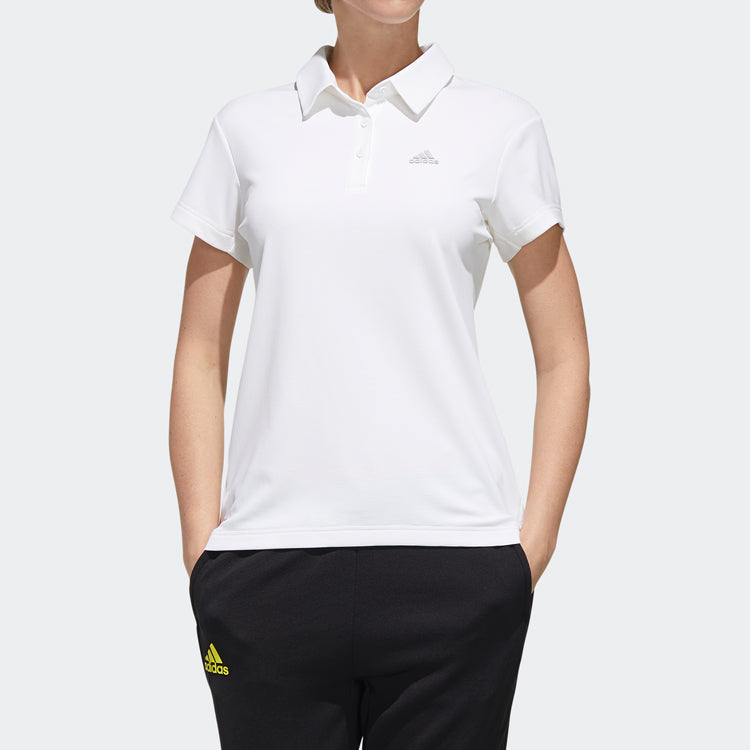 (WMNS) adidas Tennis Sports White Polo Shirt FK1388