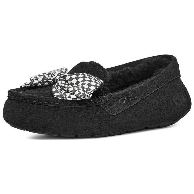 (WMNS) UGG Ansley Bow Slippers 'Black White' 1138117-BLK