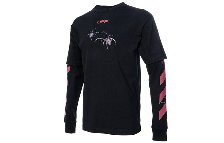 Off-White Printing Arrow Long Sleeves Loose Fit Black OMAB022S201850011024