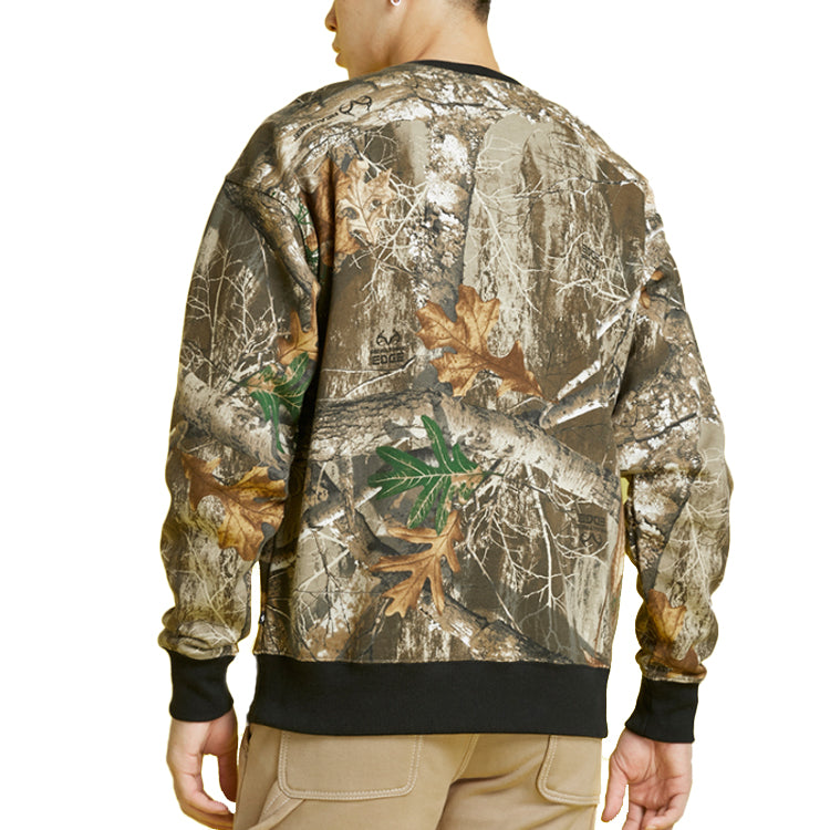 Men's Converse Retro Pattern Logo Printing Round Neck Pullover Camouflage 10019970-249