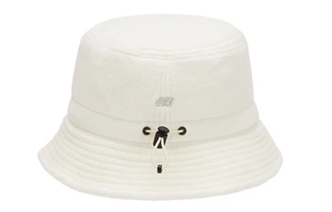 New Balance Wordmark Logo Fleece Bucket Hat 'White' LAH14002-CRM