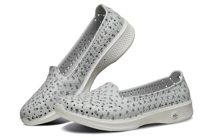 (WMNS) Skechers H2 Go Low-Top Slip-on Shoes Loafers Grey 14697-LGCC