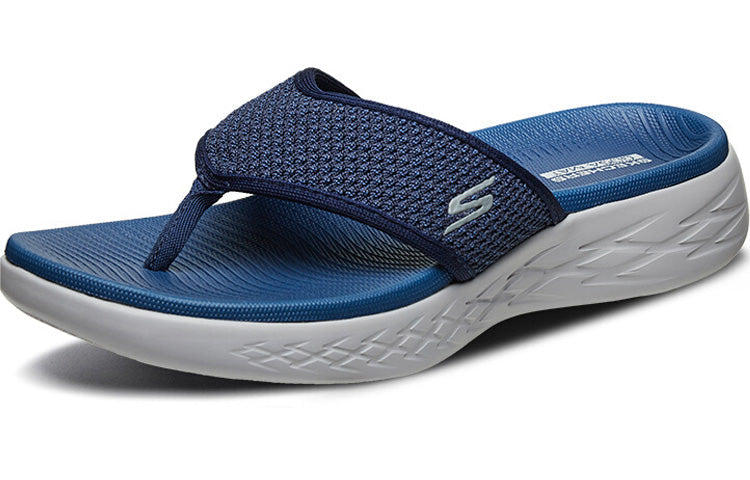 Skechers On-The-Go 600 Soft Sole Wear-Resistant Flip-Flops Blue 55375-NVBL