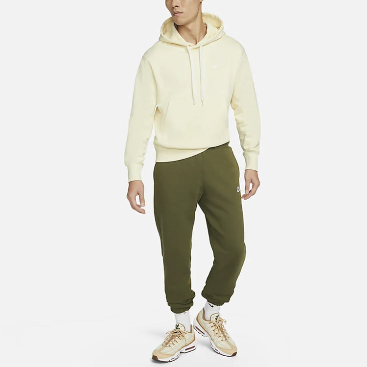 Men's Nike Embroidered Logo Hooded Casual Sports Milky White DA0024-113