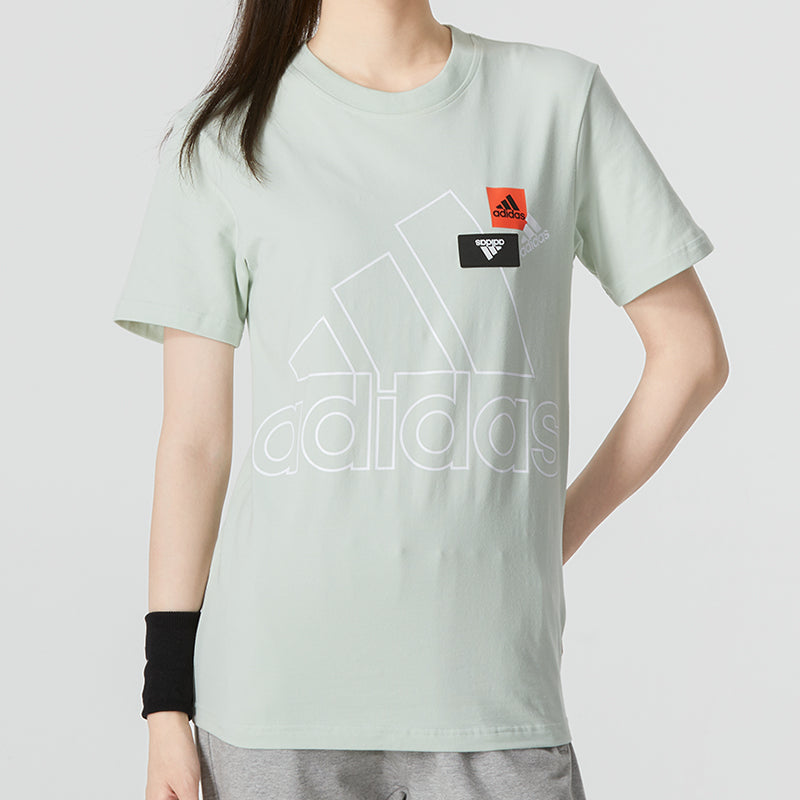 (WMNS) adidas Brd T-Shirt Asia Sizing 'White Black' HM5288