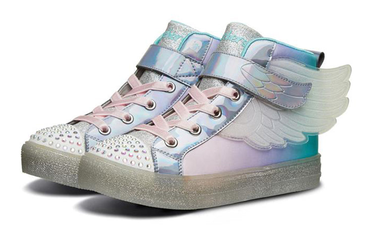 (GS) Skechers Shuffle Brights 'Silver Blue' 20168L-SMLT