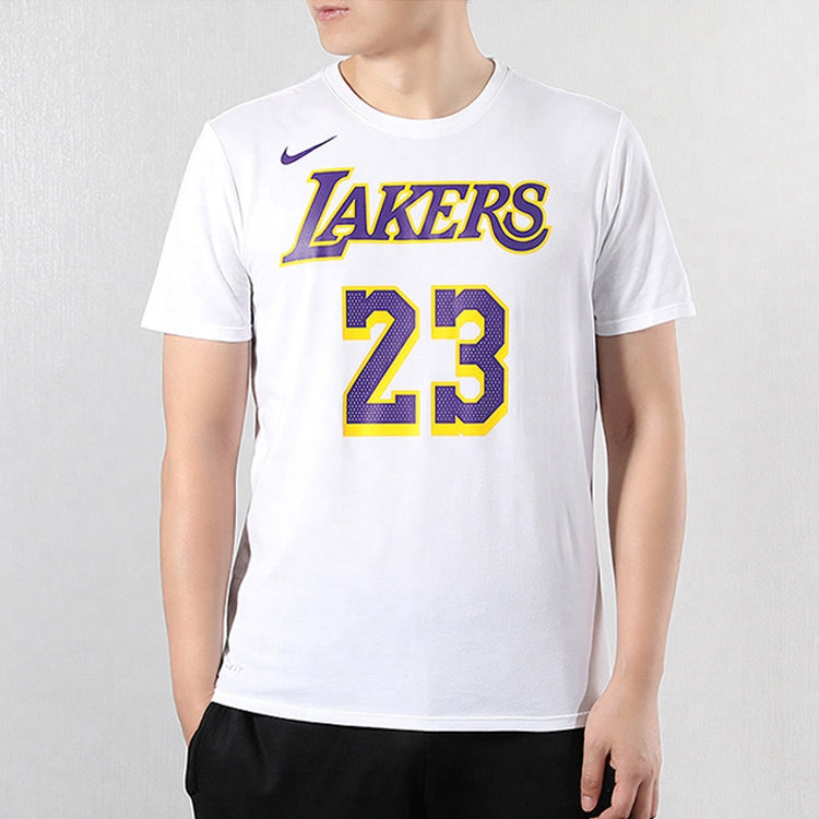 Nike NBA Jersey Short Sleeve limited Lakers LeBron James 23 Asia Edition White AR4888-109