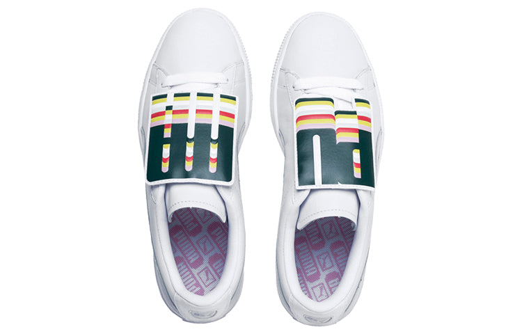 (WMNS) PUMA Basket Badge Casual Sneakers White 369183-01