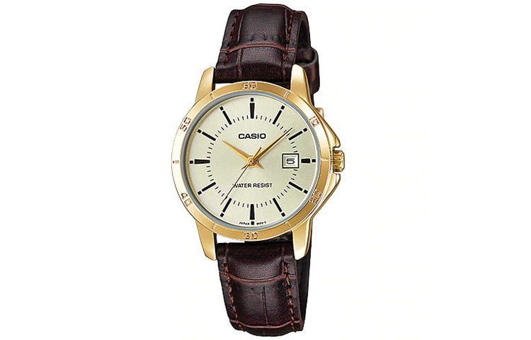 CASIO ENTICER&DRESS Series Vintage Waterproofes Yellow Couple Quartz Gold Analog MTP-V004GL-9A&LTP-V004GL-9A