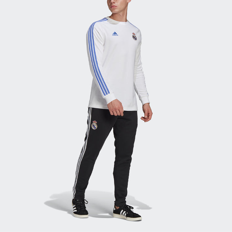 adidas Real Icons Pnt Real Madrid Soccer/Football Casual Sports Stripe Long Pants Black GI0006