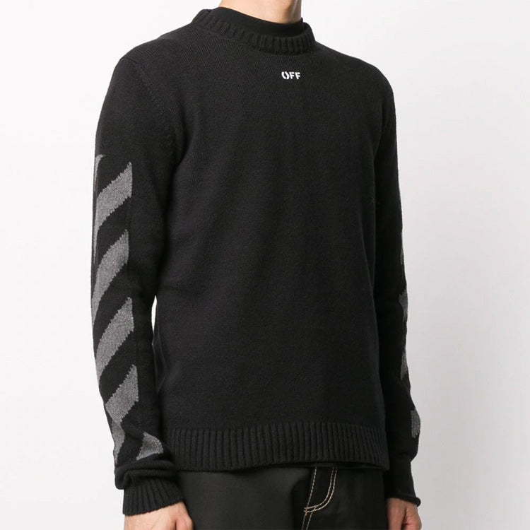 Off-White Logo Long Sleeves Pullover Black OMHE023R20G730181007