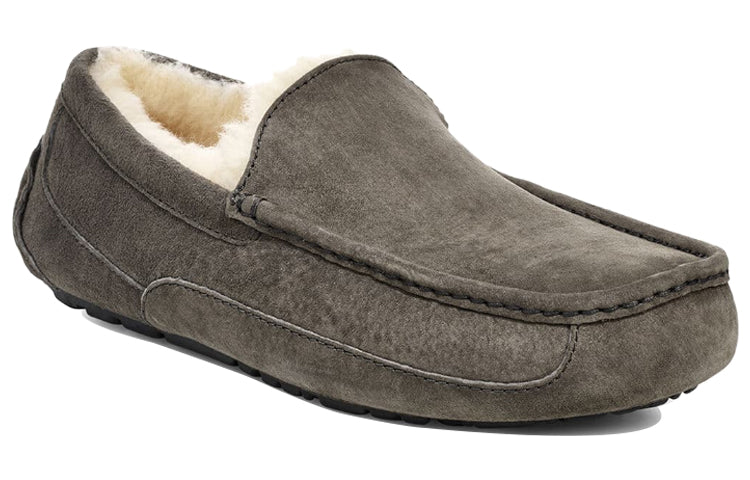 UGG Ascot Slipper Cozy Fleece Lined Athleisure Casual Sports Shoe Gray 1101110-CHRC