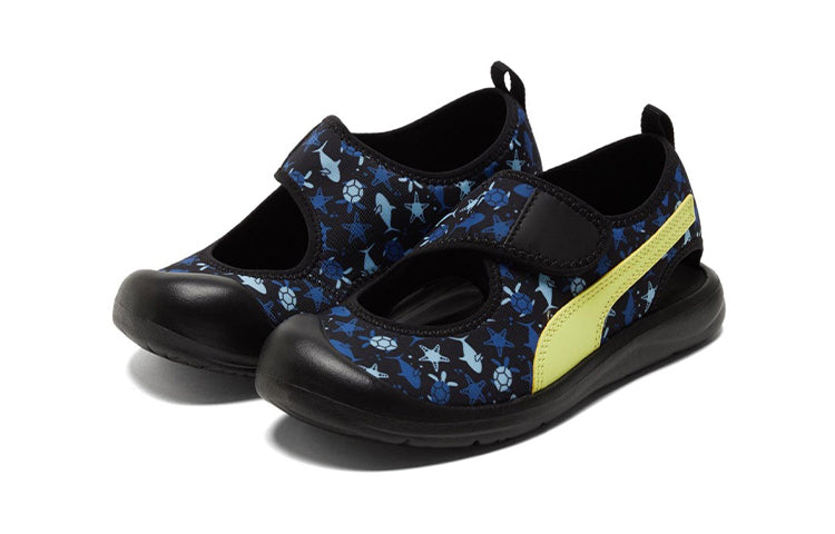 (PS) PUMA Aquacat Blue/Black/Yellow 372157-09