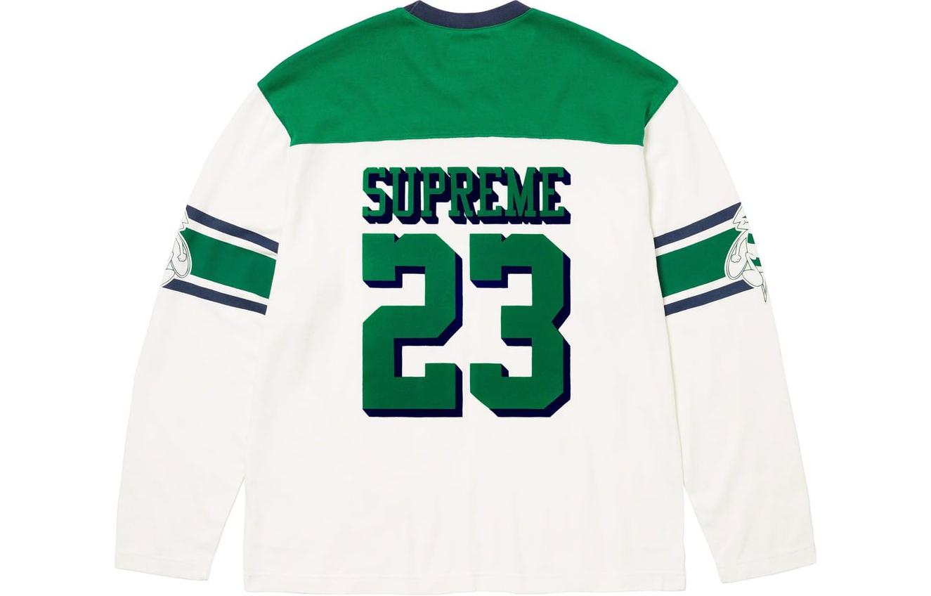 Supreme FW23 Week11 Bumblebee Long Sleeve Jersey 'Green' SUP-FW23-189