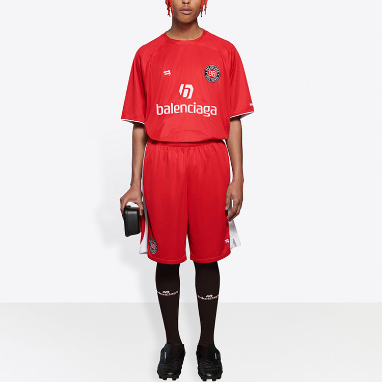 Balenciaga Sporty B Soccer Short 'Red' 641609TJV056540