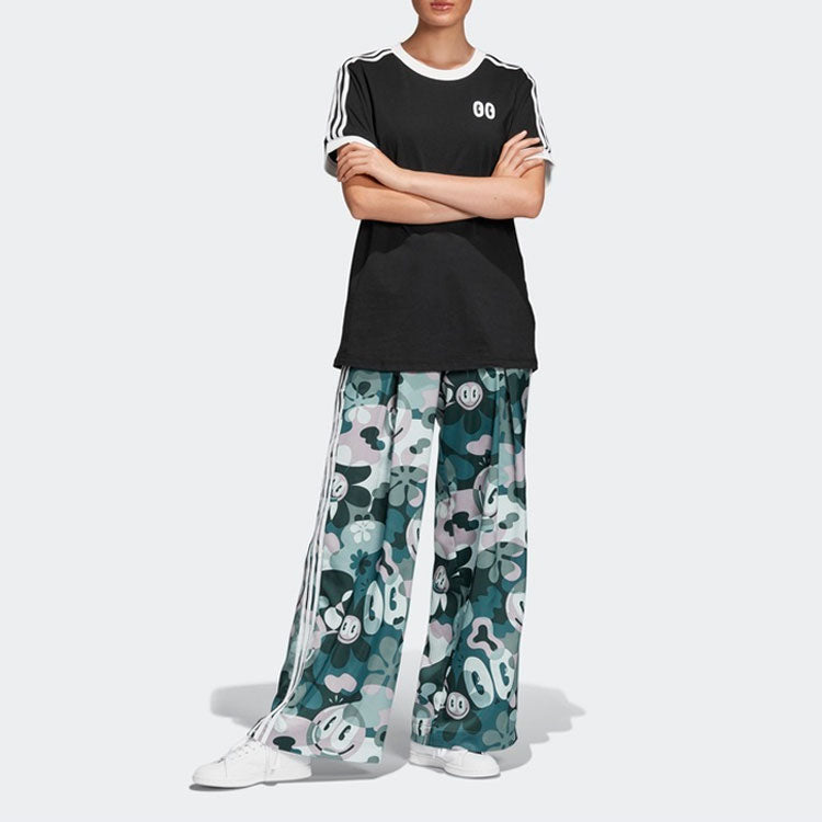 (WMNS) adidas x Hattie Stewar Loose-Fit Printing Pants 'Green' DV2670