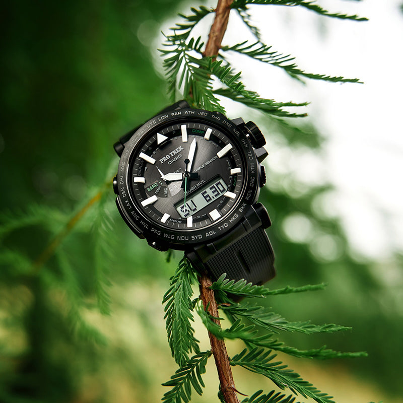 Casio Pro Trek Outdoor Sports Stylish Analog Watch 'Black White' PRW-6621Y-1PR