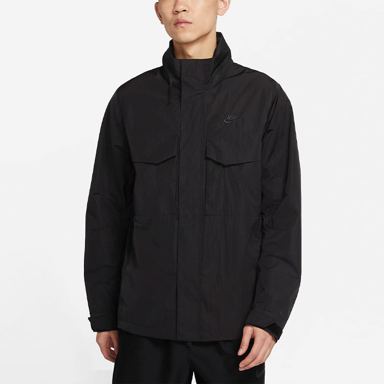 Nike Premium Essentials M65 Unlined Retractable Jacket Coat Black DC6771-010