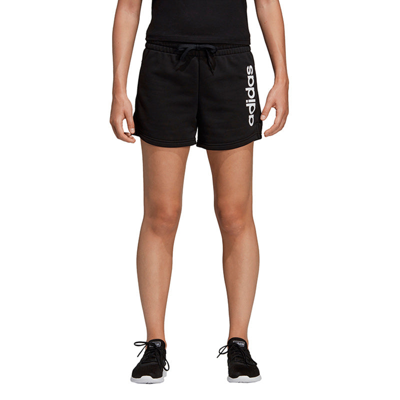 (WMNS) adidas Essentials Linear Logo Shorts Asia Sizing 'Black White' DP2393