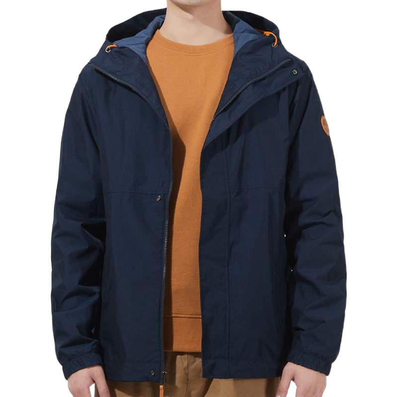 Men's Timberland Outdoor Casual Hooded Jacket Navy Blue A2EYF-433