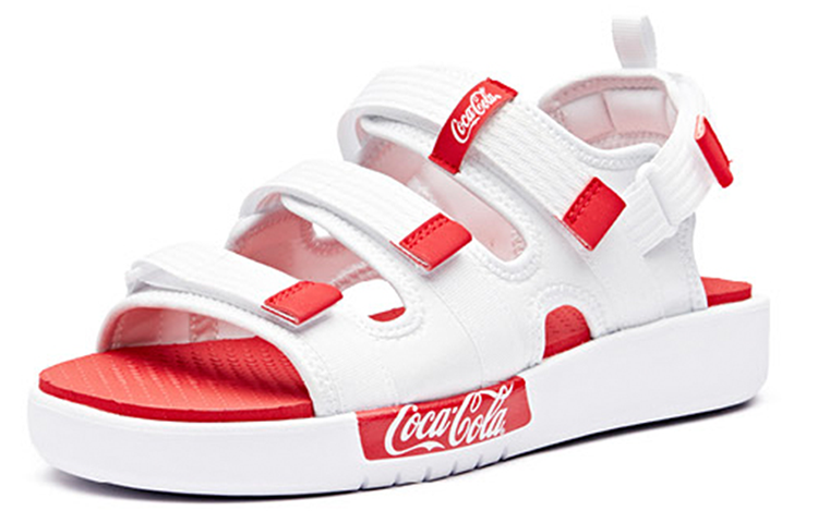 ANTA x Coca Cola Beach Sandals 'White Red' 91926971-7