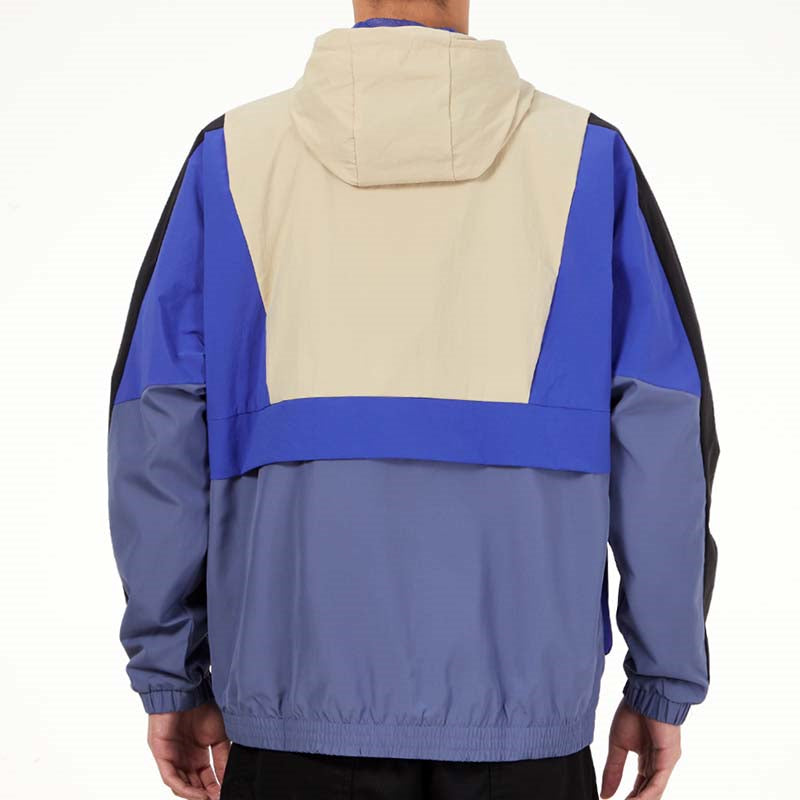 adidas Loose Logo Casual Contrasting Colors Woven Windproof Hooded Jacket Purple H40217