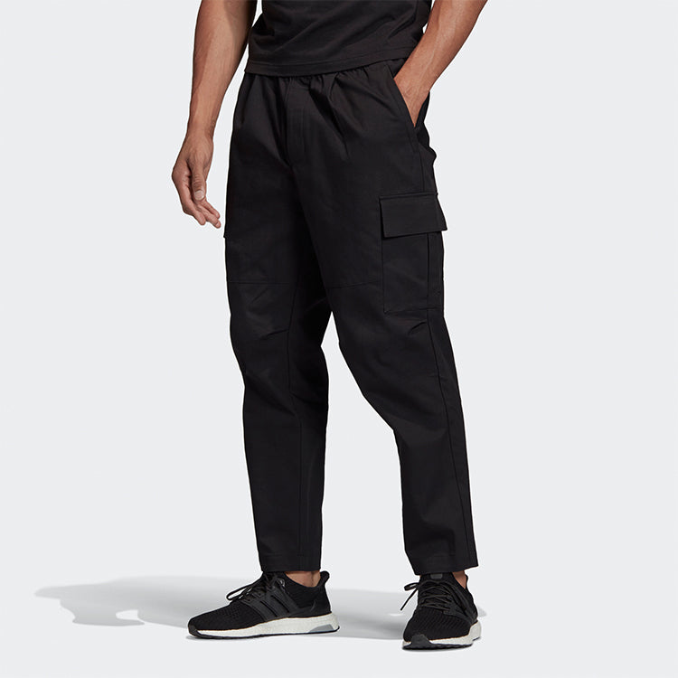 adidas 70 Twill Cargo Sports Stylish Woven Long Pants Black FS8973