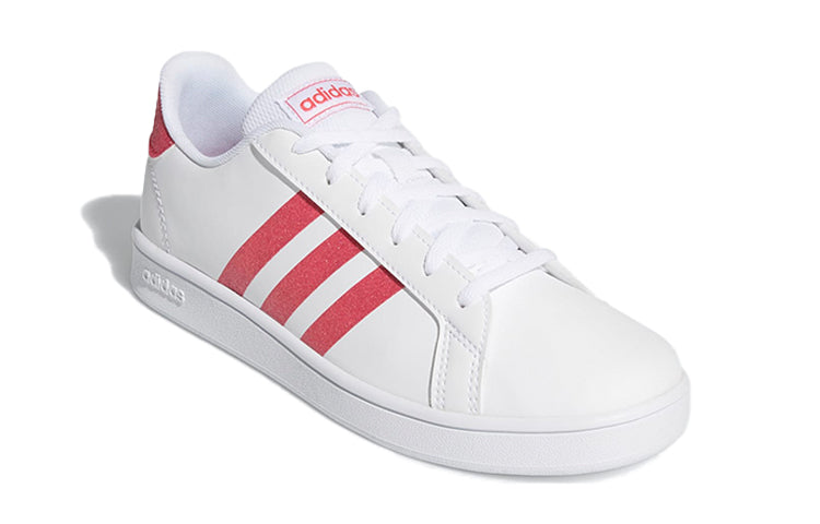 (GS) adidas Grand Court J 'White Real Pink' EG5136