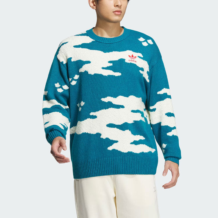 adidas Originals Sweater Asia Sizing 'Blue White' JE9189