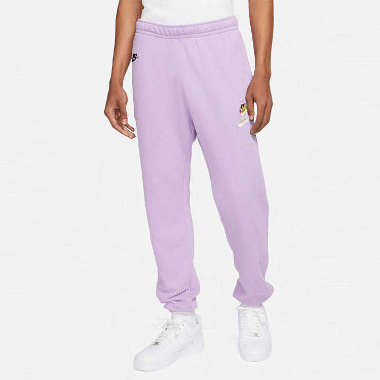 Men's Nike Multi-Color Embroidered Logo Sports Pants/Trousers/Joggers Purple DD4676-589