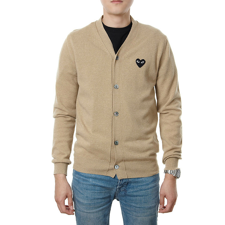 COMME des GARCONS PLAY Cardigan Black Emblem 'Beige' AZ-N024-051-3