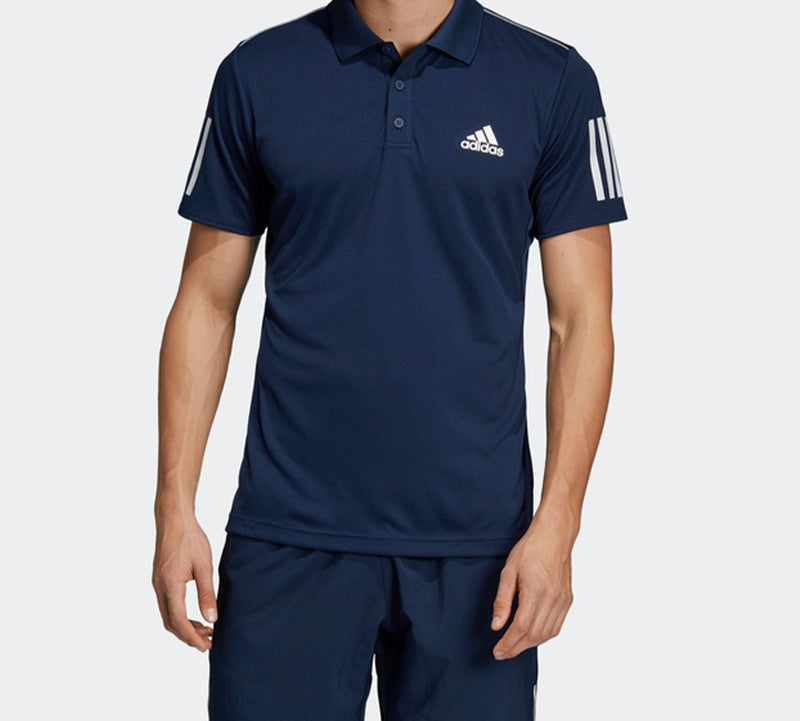 adidas Club 3STR Polo Tennis Sports Polo Shirt Navy Blue DU0850