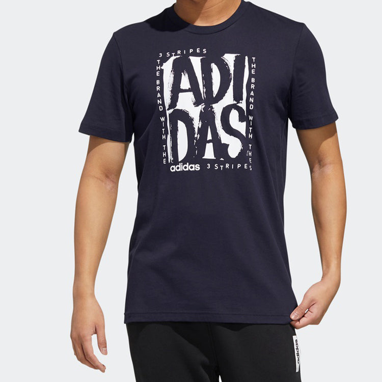 adidas M Stmp T Training Sports Short Sleeve Black FM6246