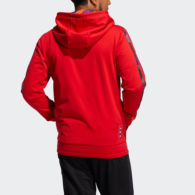 adidas Mic Rose Full-Zip Hooded Sweatshirt Red GQ1365